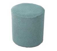 Copri Pouf Impermeabile Elasticizzato, Rivestimento Poggiapiedi in Tessuto Poliestere Spandex, Fondo Antiscivolo, Lavabile, Protezione Arredo da Macchie(Green,30x25cm(12x10inch))
