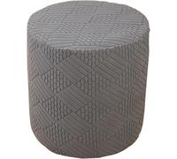 Copri Pouf Impermeabile Elasticizzato, Rivestimento Poggiapiedi in Tessuto Poliestere Spandex, Fondo Antiscivolo, Lavabile, Protezione Arredo da Macchie(Gray,30x25cm(12x10inch))