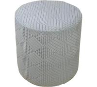 Copri Pouf Impermeabile Elasticizzato, Rivestimento Poggiapiedi in Tessuto Poliestere Spandex, Fondo Antiscivolo, Lavabile, Protezione Arredo da Macchie(Light Gray,30x25cm(12x10inch))