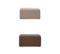 Copri pouf poggiapiedi per divano, 2 pezzi, colore sabbia/marrone