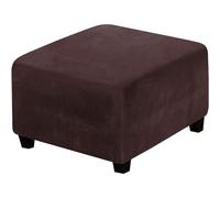 Copri Pouf Quadrato 35x35 40x40 45x45 50x50 100x100 Copertura Pouf Elasticizzato Velluto/Jacquard Copri Poggiapiedi Antipolvere Staccabile Fodera Poggiapiedi Ottomano Lavabile (Color : 12#, Size : 3