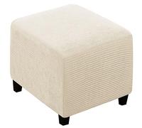 Copri Pouf Quadrato Elasticizzato 70x70 /60x60 /45x45/ 80x80 /50x50 Ottomano Copri Poggiapiedi Quadrato Contenitore Copertura Dell'Ottomano Fodera Poggiapiedi Lavabile Copri Sgabello(#2,70x70x45cm)