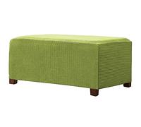 Copri Pouf Rettangolare Elasticizzato - Fodera in Tessuto Jacquard per Ottomano, Morbido e Lavabile - Copertura Poggiapiedi per Soggiorno