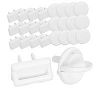 Copri Presa di Sicurezza Childproof 50 Pezzi Bianco Abs | Outlet e Socket a 2 e 3 Prong, Maniglia Integrata, Si Adatta al Profilo Domestico
