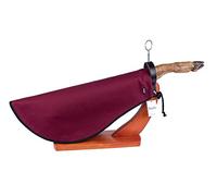 Copri prosciutto Granate con bordo granato, tela Sarga, forma rotonda