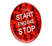 Copri pulsante Start/Stop for Alfa Romeo 147 156 159 Giulia for Stelvio, accessorio protezione pulsante accensione motore Push Start(Carbon Fiber Red)
