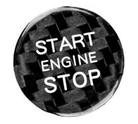 Copri pulsante Start/Stop for Alfa Romeo 147 156 159 Giulia for Stelvio, accessorio protezione pulsante accensione motore Push Start(Carbon Fiber Black)