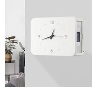 Copri Quadro Elettrico Coperchio Della Scatola Rompi-legno con Orologio, Coperchio del Quadro Elettrico Bianco Decorativo da Parete, Coperchio di Distribuzione Staccabile da Appendere Alla Parete, per