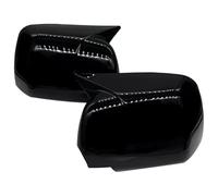 Copri Retrovisore Nero Lucido/Sguardo Fibra Di Carbonio Auto Tappi Copertura Dello Specchio Ala Coppia Retrovisore Laterale Per BMW X5 E53 1999 2000-2006(B)