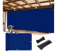Copri Ringhiera Balcone 1.1 x 4.5 m Protezione Impermeabile Copri Ringhiera Balcone Privacy Frangivento Protezione UV Frangivisto, Rete Ombreggiante per Terrazza Esterno, Blu Scuro