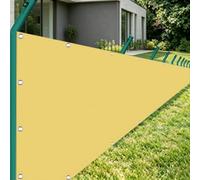 Copri Ringhiera Balcone 1.2 x 5.5 m Protezione Privacy, Protezione Uv, Antivento e Impermeabile, Solare Telo Frangi-Vista con Fascetta per Balconi Recinzioniw, Giallo sabbia