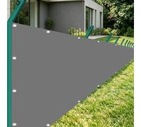 Copri Ringhiera Balcone 1.3 x 5.5 m Protezione Privacy, Protezione Uv, Antivento e Impermeabile, Solare Telo Frangi-Vista con Fascetta per Balconi Recinzioniw, Grigio Chiaro