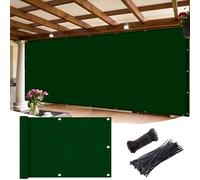 Copri Ringhiera Balcone 1.7 x 2.5 m Protezione Impermeabile Copri Ringhiera Balcone Privacy Frangivento Protezione UV Telo Frangi-Vista per Veranda, Terrazza, Verde Scuro