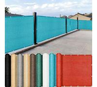 Copri Ringhiera Balcone 120 x 170 cm Protezione Privacy, Anti-Uv, Resistente Al Vento Frangivento da Esterno con Occhielli e Fascetta per Recinzione, Giardino, Ringhiera, Blu