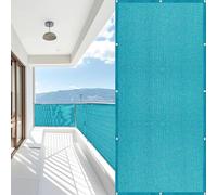 Copri Ringhiera Balcone 120 x 170 cm Protezione Privacy, Anti-Uv, Resistente Al Vento Frangivisto Balcone per Protezione Facile da Montare per Giardino Terrazza, Blu