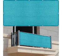 Copri Ringhiera Balcone 140 x 500 cm Protezione Privacy, Anti-Uv, Resistente Al Vento Frangivisto Balcone Impermeabile Facile da Montare per Giardino Terrazza, Blu