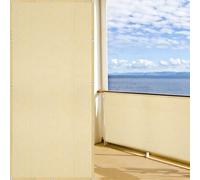 Copri Ringhiera Balcone 80 x 130 cm Resistente Allo Strappo Solare e Traspirabilità Recinzione Copertura per Privacy Facile da Montare per Recinzione, Giardino, Ringhiera, Giallo sabbia