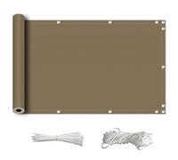 Copri Ringhiera Balcone 90x150cm, Frangivento Balcone Ringhiera Asciugatura Veloce Tenda Ombreggiante Bello e Resistente per Balcone e Terrazza - Cachi