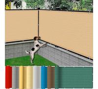 Copri Ringhiera Balcone Anti-Uv 0.45 x 4.6 m, HDPE 180G/M²Protezione Della Privacy, Asciugatura Rapida e Antistrappo, Anti-Peeping, Balconi Ringhiera Recinzione per Patio, Giallo sabbia