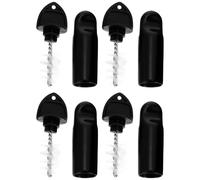 Copri Rubinetto in Gomma per Birra Oktoberfest Decor Set 4 Pezzi Nero | Plastica e Acciaio Inox, Protezione Flessibile per Rubinetti Standard, Uso Esterno, Tappi in Gomma