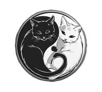 Copri Ruota di Scorta Black White Cat Tai Chi Ying And Yang Copri Gomme Impermeabile Borsa Pneumatici Protezione UV Copertura della Ruota per Camion SUV Viaggio S
