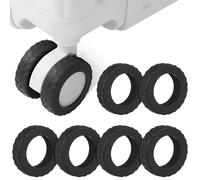 Copri Ruote Valigia in Silicone Nero 8 Pezzi Antiscivolo