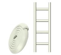 Copri-scaletta Per Letto A Castello Da 6.5 Ft, Protezioni Angolari Morbide A L, Fodera Autoadesiva In Schiuma Per Il Comfort Dei Piedi Sui Gradini Delle Scale(White,1pc)