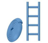 Copri-scaletta Per Letto A Castello Da 6.5 Ft, Protezioni Angolari Morbide A L, Fodera Autoadesiva In Schiuma Per Il Comfort Dei Piedi Sui Gradini Delle Scale(Blue,1pc)