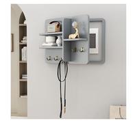 Copri Scatola Fusibili Decorativi Per Parete, Copri Quadro Elettrico In Legno Massello Con Ripiano, Robusto Copri Scatola Interruttori Con Ganci Per Ingresso Soggiorno, Indeformabile(Gray,60x50cm/23.6