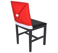 Copri Schienale da Sedia Set 6 pz Cappello Babbo Natale