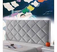 Copri Schienale Letto Matrimoniale Copertura/Copri Testata Letto Singolo Elastica Cuscini Testata Letto Matrimoniale Ferro Battuto Testiera Imbottita per Camera da Letto,grey-100cm