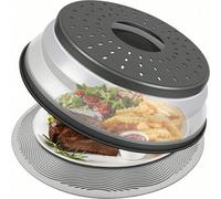 Copri-schizzi in silicone per microonde, grande con manico, coperchio colino per alimenti e frutta, copri-microonde, utensili da cucina, accessori da cucina, decorazione da tavola per matrimonio, Nata