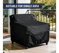 Copri sedia/divano impermeabile, copri sedia da giardino/divano da patio, copertura protettiva resistente al vento e alla pioggia di colore beige, resistente ai raggi UV, pioggia, neve e polvere, adat