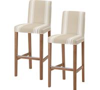 Copri Sedia Elastico e Removibile con Schienale per Sgabello Alto da Bar, Cucina e - per Sedia da Bar Girevole con Schienale Basso, Cafetiere, Contatore e Pub(Khaki,6 Pack)