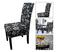 Copri Sedie Da Pranzo Elasticizzati In Spandex Stampati Weddecor, 1-8 Pezzi