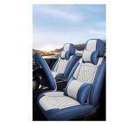 Copri Sedile Auto Coprisedili Per Auto 3D Stile Universale Per Jaguar Per F-Pace Accessori Interni Protezioni Per Sedili(Luxury Blue White)