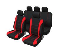 Copri Sedile Per Per BLUEBIRD 5 Posti Set Completo Coprisedili Per Auto Misura Universale Compatibile Con Airbag Laterale Protezioni All Inclusive(RED full set)