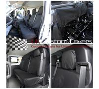 Copri Sedili Anteriori E Posteriori Per Ford Transit Van L2 E L4 - Nero 120 131