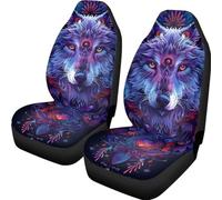 Copri Sedili Anteriori Rete dei Sogni Viola Lupo Universale Anteriore Set Coprisedili per Auto Confortevole Furgoni Coprisedili per Auto 35X138Cm