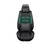 Copri Sedili Auto Coprisedili Coprisedile Per Auto In Pelle Per Modelli Universali Per Tutte Le Stagioni Da 5 Passeggeri, Compatibile Con La Maggior Parte Dei Coprisedili Per(Black green pillow)