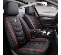 Copri Sedili Per Auto Per GLE-Class AMG GLE 63 C292 2000-2026 | Pelle PU, Universale, Impermeabile, Traspirante In Pelle Resistente All'usura，Facile Da Pulire(Black-red)