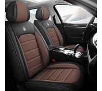 Copri Sedili Per Auto Universale Per Renault Twingo/Twingo RS/GT III II I | Pelle PU, Airbag Compatibile, Resistente All’acqua, Confortevole, Traspirante Resistente All'usura(Brown)