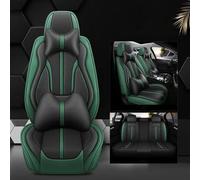 Copri Sedili Set Completo Coprisedili Auto Pelle Traspirante Per Rapid Per Kodiaq Per CRV Per Fit Civic Per Accord Universale Coprisedili Anteriori Auto(Green A)