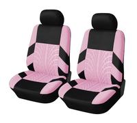 Copri sedili set protezione Coprisedili Per Auto Accessori Per Auto Traccia Di Pneumatici Stile In Rilievo Tessuto Resistente E Confortevole Adatto La Maggior Parte Delle Auto Coprisedili Auto(Pink)