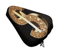Copri sella per bici con simbolo del dollaro dorato, impermeabile, cuscino per sellino per bicicletta, con coulisse, per pioggia, neve, polvere, per mountain bike, bici da strada