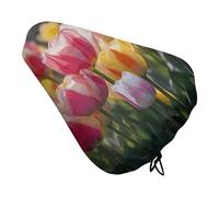 Copri sella per bicicletta con fiori colorati, impermeabile, antipolvere, morbido, con coulisse, per uomini e donne