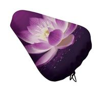 Copri sellino per bicicletta, impermeabile, antipolvere, morbido, con coulisse, per uomo e donna, motivo floreale, colore: viola