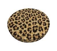 Copri Sgabelli Rotondi in Velluto, 3 Strati Fodera Copri Sgabello Rotonda con Imbottitura Sottile, Animal Leopard Coperture per Sgabelli da Bar Elastico Fodera Sedia per Sgabelli Rotondi da 30-35cm