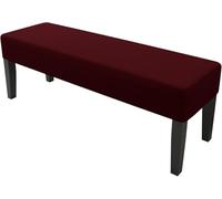 Copri Sgabello Pianoforte e Panca Imbottita,90-120cm Jacquard Elasticizzato Rettangolare, Antiscivolo Interno/Esterno Palestra e Pranzo AntiGraffio Antipolvere Lavabile(Burgundy,XS:25-32in)
