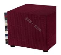 Copri Sgabello Pianoforte Rotondo Quadrato Rettangolare Personalizzato Elasticizzato Velluto Jacquard Natale Fodera Per Sgabello Divano Rivestimento Per Pianoforte Poggiapiedi(Round 105 cm x 105 cm)